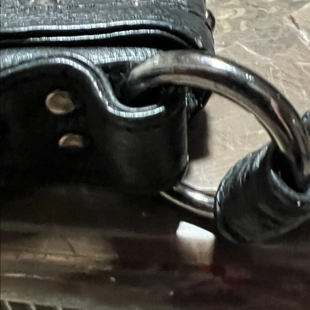 Aldo Black Leather Studded Women's Bag
